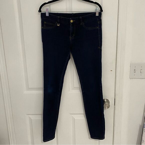 Armani Exchange Blue Low Rise Stretch Skinny Jeans Women's Size 8 - Picture 1 of 10